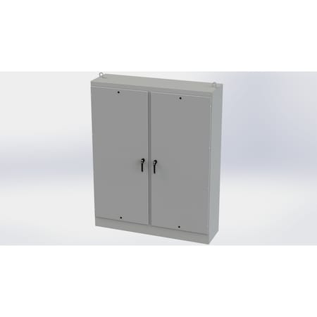 Saginaw Control & Engineering 3 Point Latch with Padlock/Keylock Handle Electrical Enclosures, 90 in H, 20 in D, 72 in W SCE-90EL7220FSD